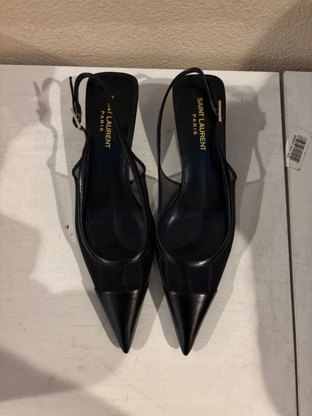 Used Once Authentic Saint Laurent Oxalis Slingback Pumps Size 38 - Picture 3 of 8